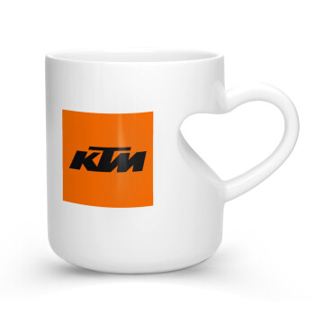 KTM, Κούπα καρδιά λευκή, κεραμική, 330ml
