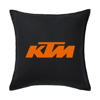 KTM, Μαξιλάρι καναπέ Μαύρο 100% βαμβάκι, περιέχεται το γέμισμα (50x50cm)