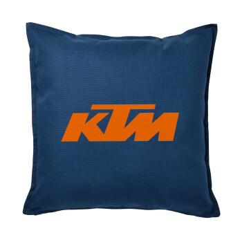 KTM, Μαξιλάρι καναπέ Μπλε 100% βαμβάκι, περιέχεται το γέμισμα (50x50cm)