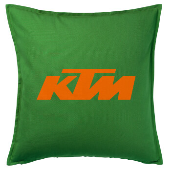 KTM, Μαξιλάρι καναπέ Πράσινο 100% βαμβάκι, περιέχεται το γέμισμα (50x50cm)
