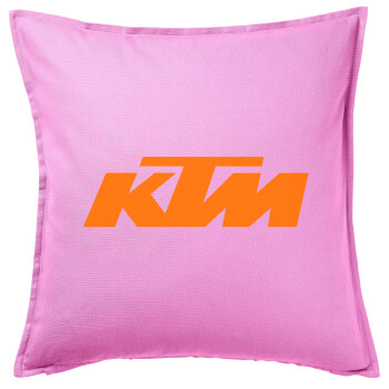 KTM, Μαξιλάρι καναπέ ΡΟΖ 100% βαμβάκι, περιέχεται το γέμισμα (50x50cm)