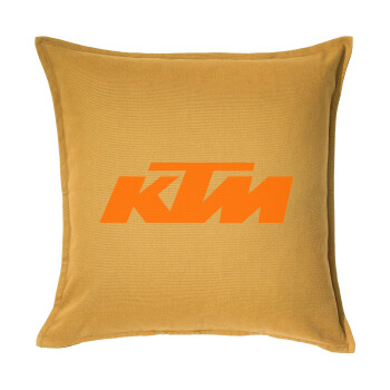 KTM, Μαξιλάρι καναπέ Κίτρινο 100% βαμβάκι, περιέχεται το γέμισμα (50x50cm)