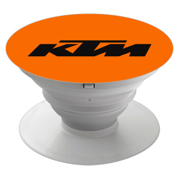 KTM, Pop Socket Λευκό Βάση Στήριξης Κινητού στο Χέρι