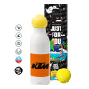 Tennis ball Metal mug thermos White, double wall, 550ml