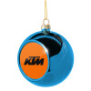 Blue Christmas tree ball ornament 8cm