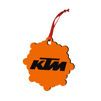 KTM, Χριστουγεννιάτικο στολίδι snowflake ξύλινο 7.5cm