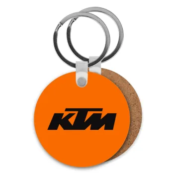 KTM, Μπρελόκ Ξύλινο στρογγυλό MDF Φ5cm