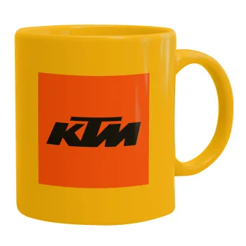 KTM, Ceramic coffee mug yellow, 330ml