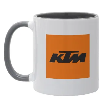 KTM, Mug colored grey, ceramic, 330ml