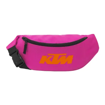 KTM, Unisex τσαντάκι μέσης (μπανάνα) χρώματος ΡΟΖ με 2 τσέπες