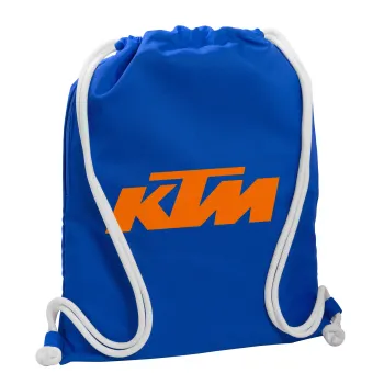 KTM, Backpack pouch GYMBAG Blue, with pocket (40x48cm) & thick cords