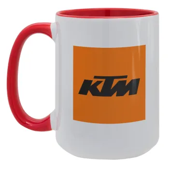 KTM, Κούπα Mega 15oz, κεραμική Κόκκινη, 450ml