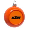 Orange Christmas tree ornament bauble 8cm
