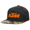 Adult Flat Snapback Hat Black/Camouflage, (100% COTTON TWILL, ADULT, UNISEX, ONE SIZE)