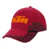 Adult Cap RACING Ultimate Red/Black, (100% COTTON DRILL, ADULT, UNISEX, ONE SIZE ADULT)