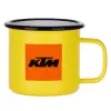 Metallic enamel MATT Yellow cup 360ml