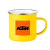 Yellow Enamel Metallic Cup 360ml