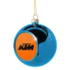 Blue Christmas tree ball ornament 8cm