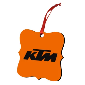 KTM, Christmas ornament polygon wooden 7.5cm