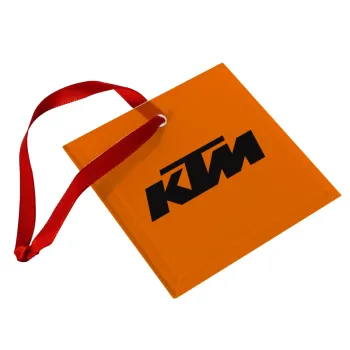 KTM, Christmas ornament, glass square ornament 9x9cm