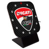Ducati, Επιτραπέζιο ρολόι ξύλινο με δείκτες (10cm)