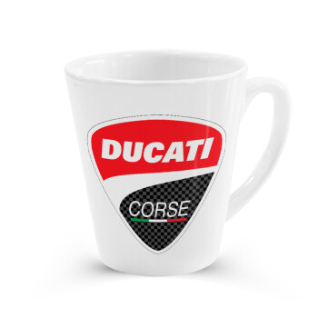 Ducati, Κούπα κωνική Latte Λευκή, κεραμική, 300ml
