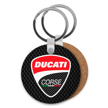Ducati, Μπρελόκ Ξύλινο στρογγυλό MDF Φ5cm