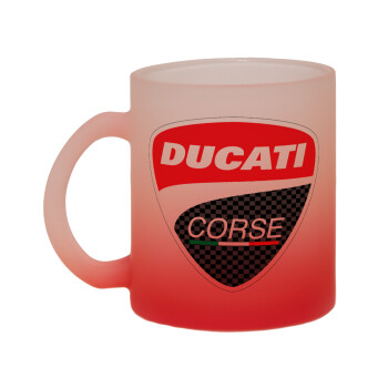 Ducati, Κούπα γυάλινη δίχρωμη με βάση το κόκκινο ματ, 330ml