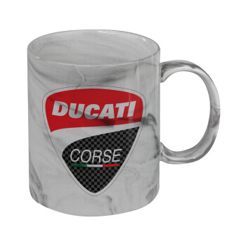 Ducati, Κούπα κεραμική, marble style (μάρμαρο), 330ml