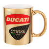 Ducati, Κούπα κεραμική, χρυσή καθρέπτης, 330ml