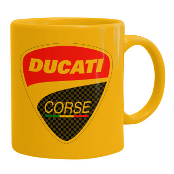 Ducati, Ceramic coffee mug yellow, 330ml (1pcs)