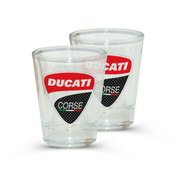 Ducati, Σφηνοπότηρα γυάλινα 45ml διάφανα (2 τεμάχια)