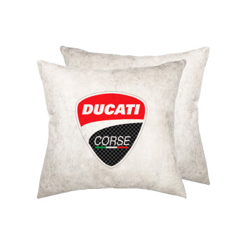 Ducati, Μαξιλάρι καναπέ Δερματίνη Γκρι 40x40cm με γέμισμα