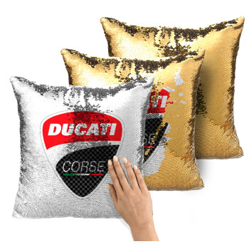 Ducati, Μαξιλάρι καναπέ Μαγικό Χρυσό με πούλιες 40x40cm περιέχεται το γέμισμα