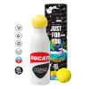 Tennis ball Metal mug thermos White, double wall, 550ml