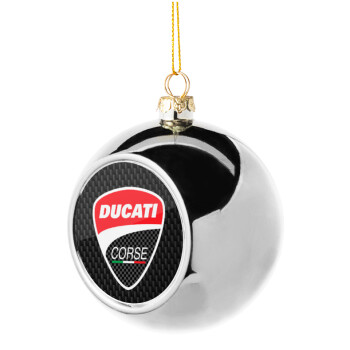 Ducati, Χριστουγεννιάτικη μπάλα δένδρου Ασημένια 8cm