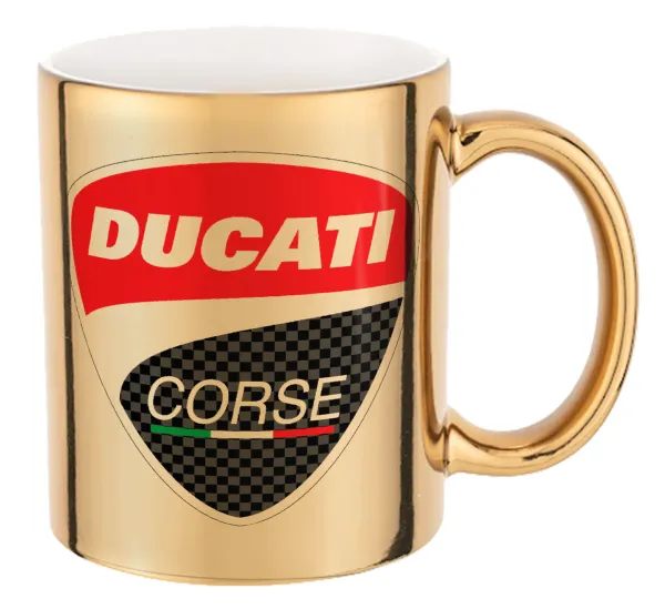 Ducati — Mug ceramic, gold mirror, 330ml