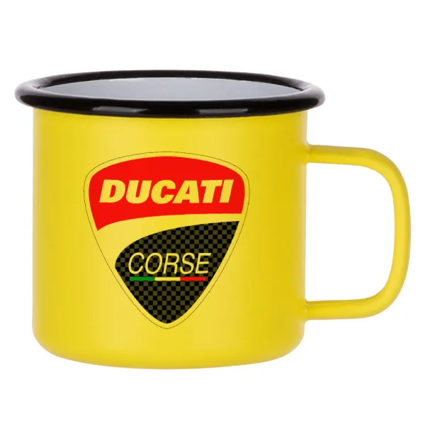 Ducati — Κούπα Μεταλλική εμαγιέ ΜΑΤ Κίτρινη 360ml