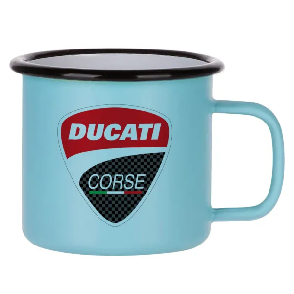 Ducati — Κούπα Μεταλλική εμαγιέ ΜΑΤ σιέλ 360ml