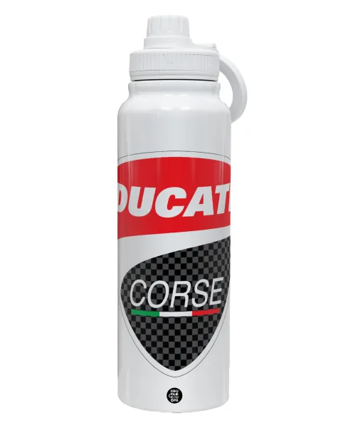 Ducati — 1L Stainless Steel Thermal Bottle with Phone Holder & Double Wall Insulation