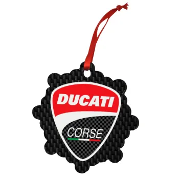 Ducati, Christmas ornament snowflake wooden 7.5cm