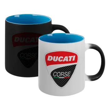 Ducati, Κούπα Μαγική εσωτερικό μπλε, κεραμική 330ml που αλλάζει χρώμα με το ζεστό ρόφημα
