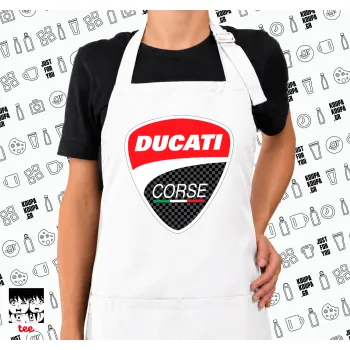 Ducati, Ποδιά μακριά Σεφ ολόσωμη με τσέπες white (ΕΝΗΛΙΚΩΝ)