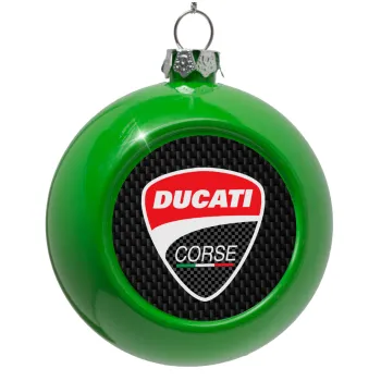 Ducati, Green Christmas tree ornament bauble 8cm