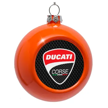 Ducati, Orange Christmas tree ornament bauble 8cm