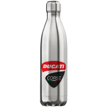 Ducati, Inox (Stainless steel) hot metal mug, double wall, 750ml