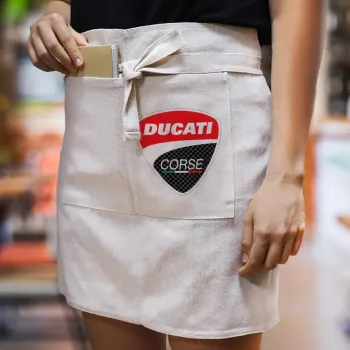 Ducati, Ποδιά Μέσης με διπλή τσέπη Barista/Bartender, Beige