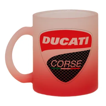 Ducati, Κούπα γυάλινη δίχρωμη με βάση το κόκκινο ματ, 330ml