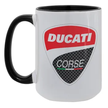 Ducati, Κούπα Mega 15oz, κεραμική Μαύρη, 450ml