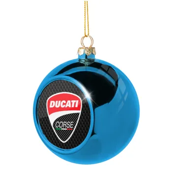 Ducati, Blue Christmas tree ball ornament 8cm